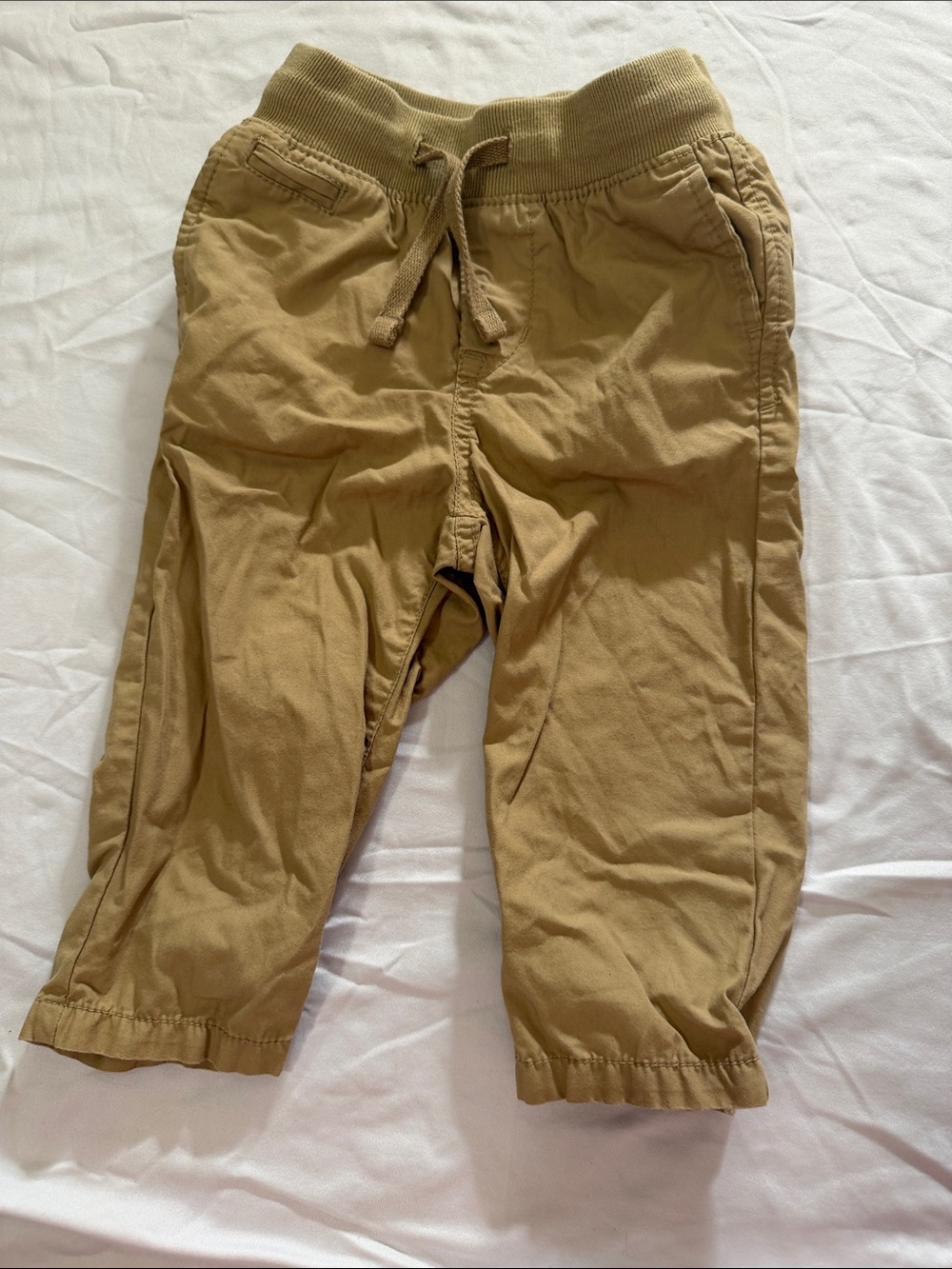 GAP Boys Khaki Drawstring Jogger Pants